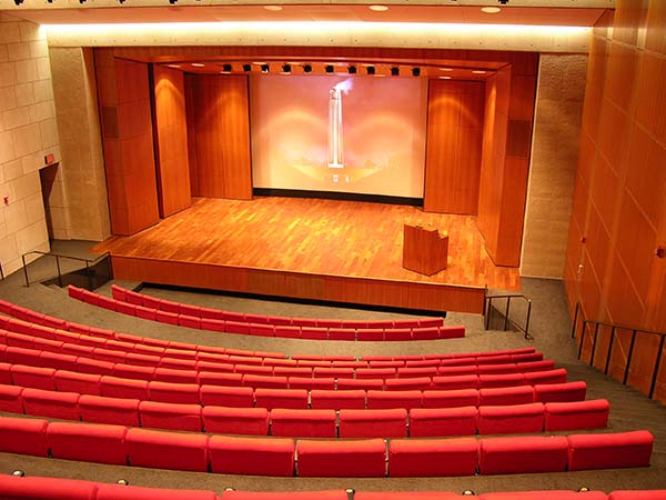 Photograph of an empty auditorium