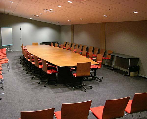 Photo of an empty conference room