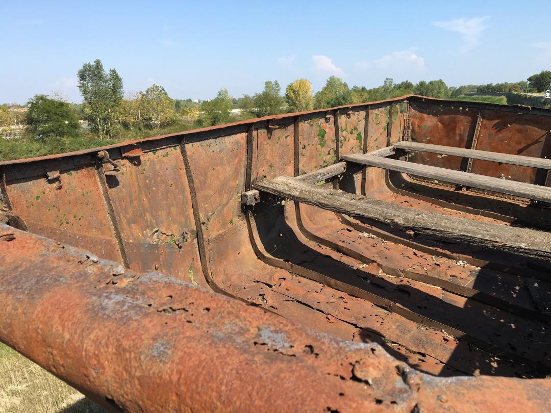 Rusted portion of Austrian boat