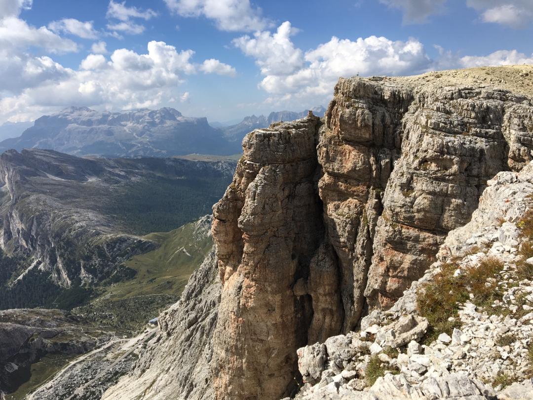 A mountain side soaring out of the range.