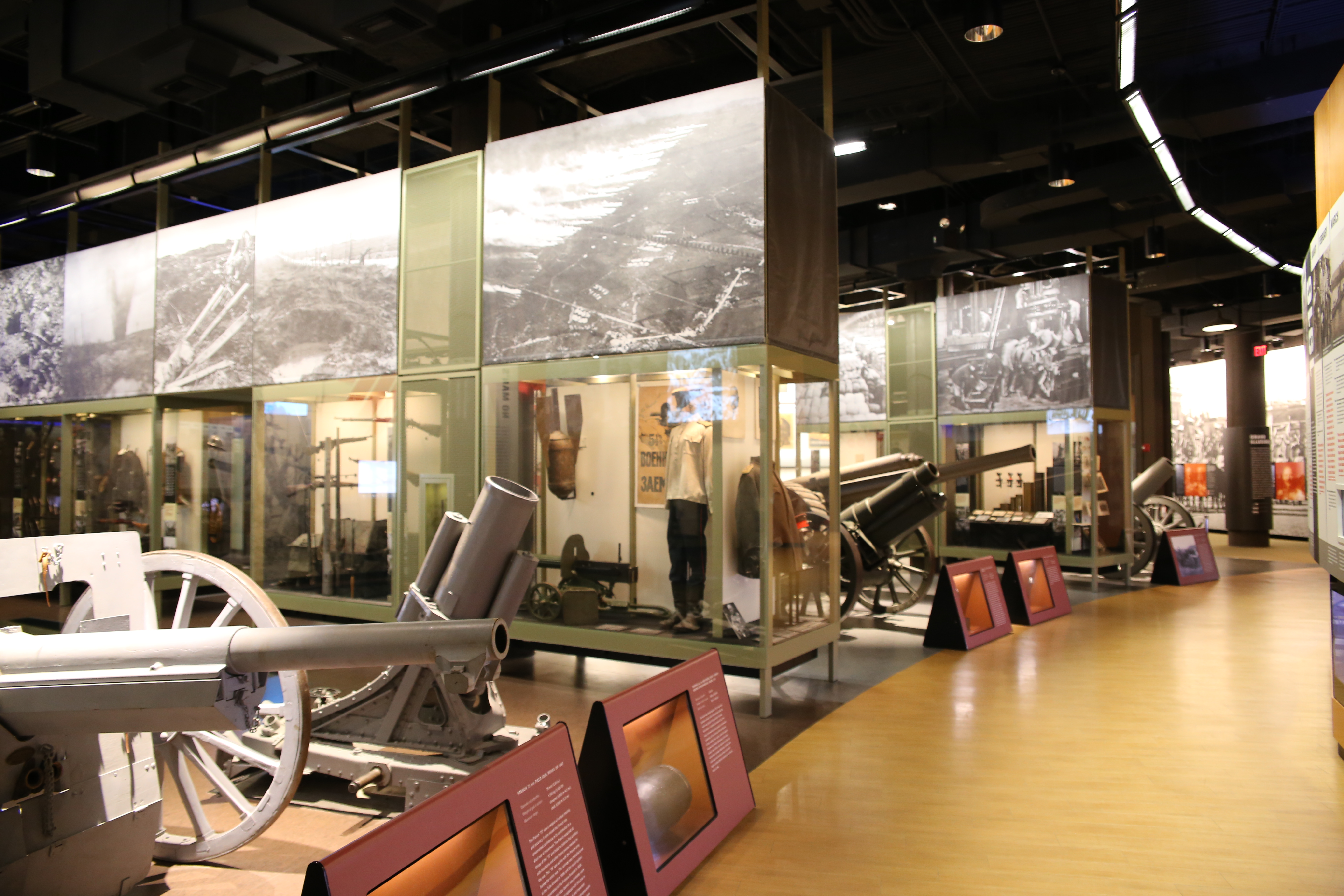 Artillery pieces in the Main Gallery