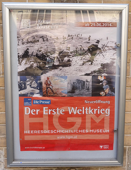Poster advertising a WWI museum exhibition