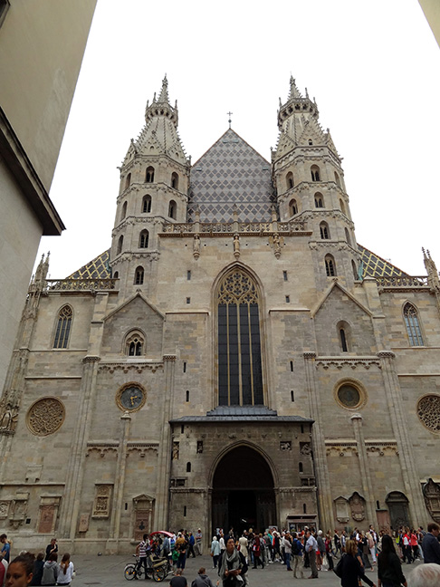 Soaring entrance to a gothic cathedral