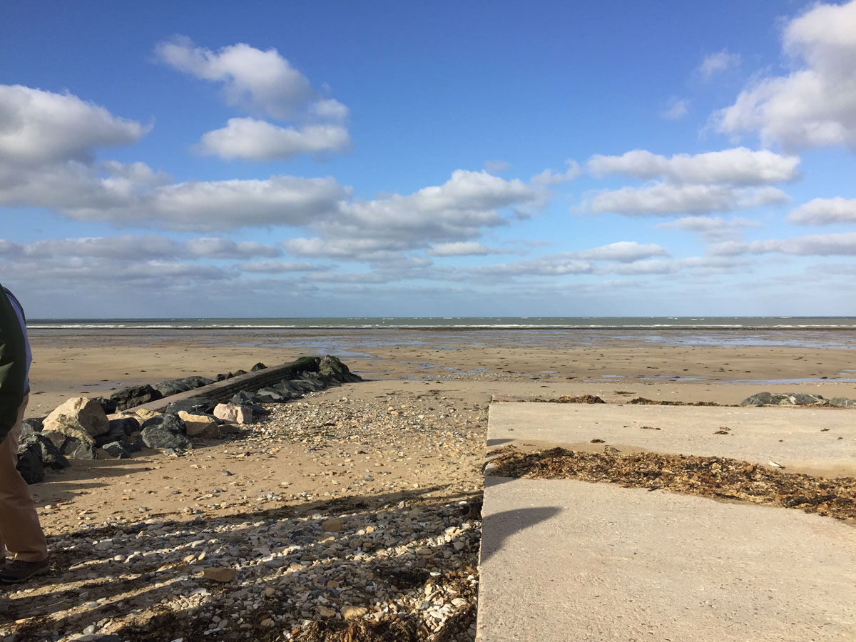 Rocky and sandy beach