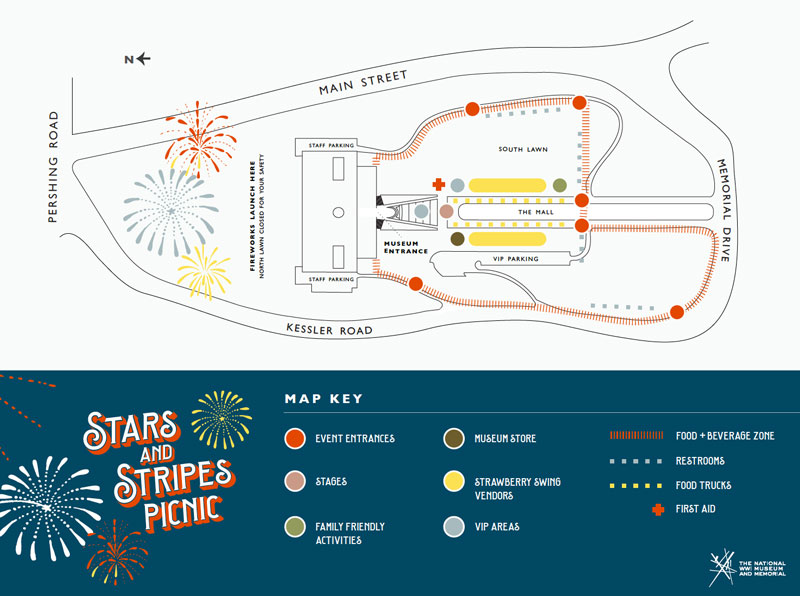 Map of the Museum and Memorial grounds with locations marked out