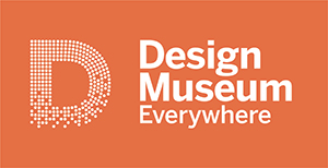 Image: a graphic of a capital 'D' dissolving into small squares. Text: Design Museum Everywhere