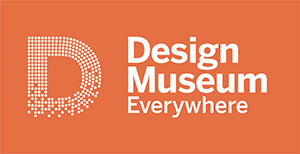 Image : un graphique d'un « D » majuscule se dissolvant en petits carrés. Texte : Design Museum Everywhere