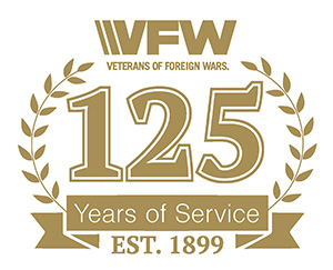 Veterans of Foreign Wars 125 Years of Service logo