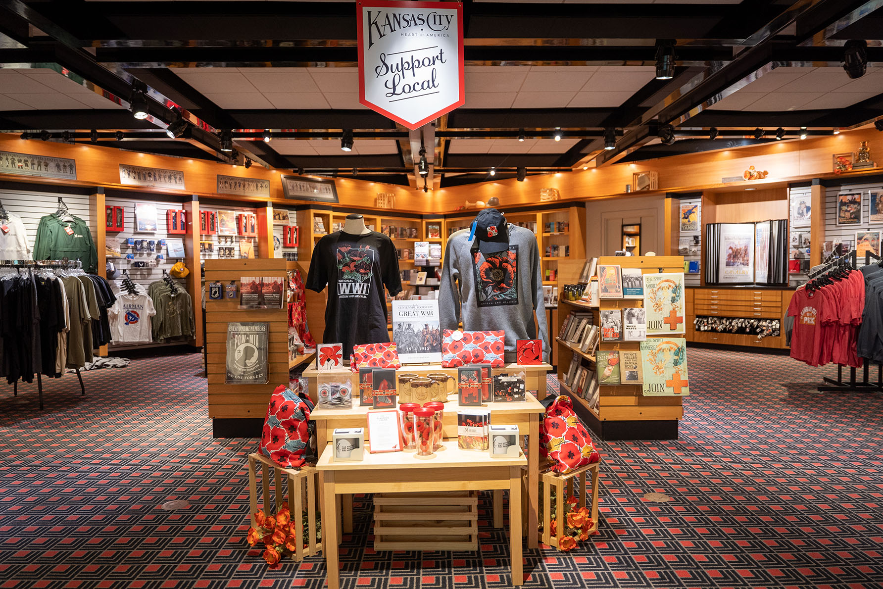 Wide-angle photo of the Museum gift shop
