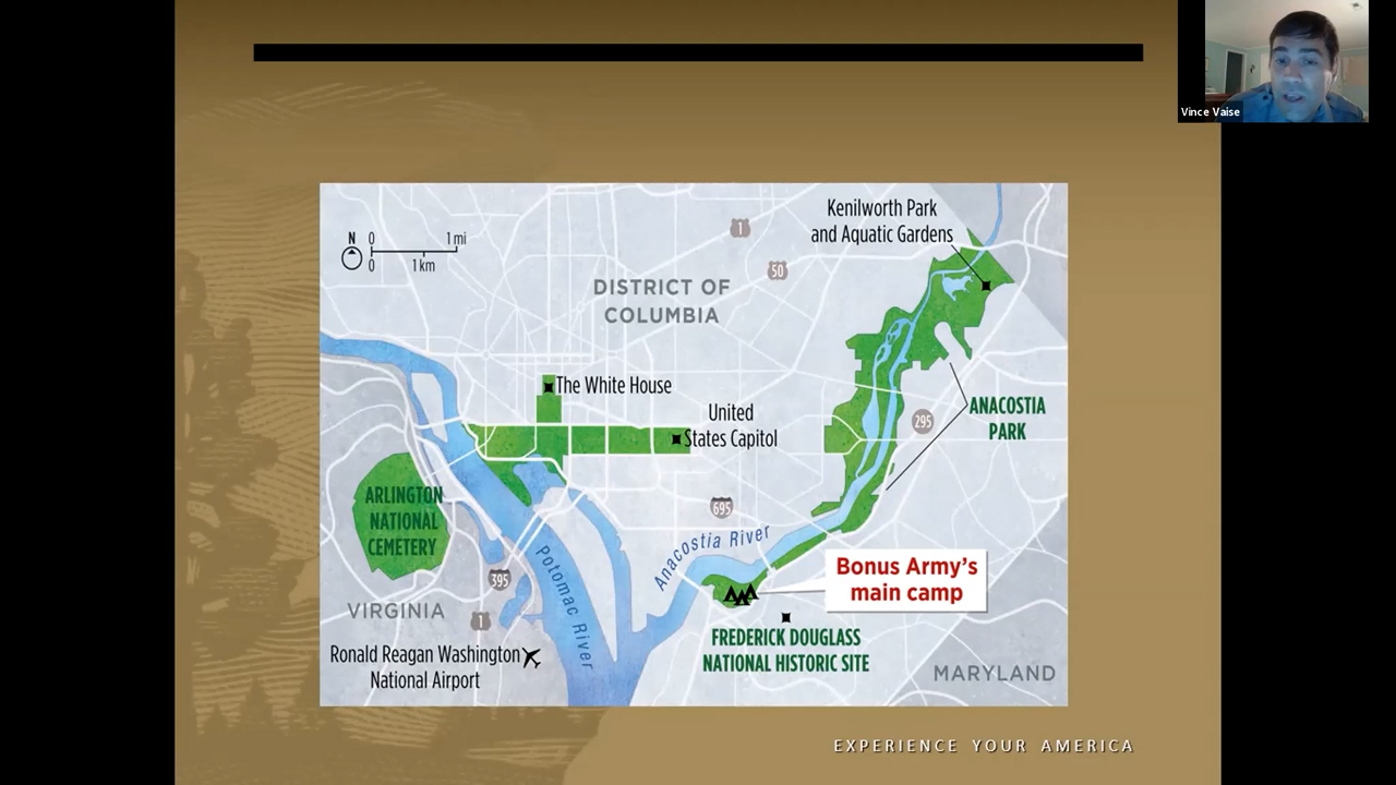 Carte de deux rivières se rejoignant en forme de V, avec des taches vertes autour d'elles