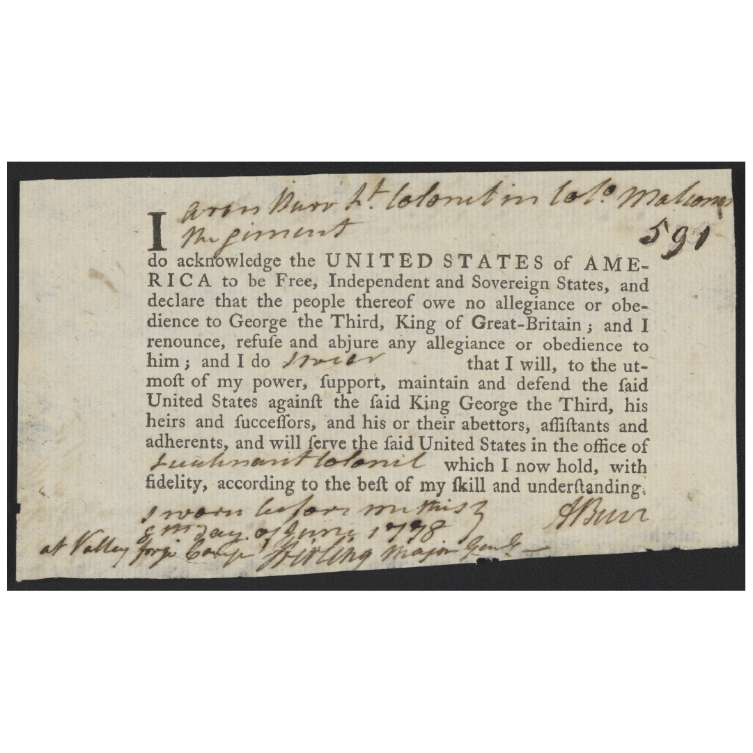 Scan of a piece of typewritten paper with someone's cursive handwriting at the top and bottom