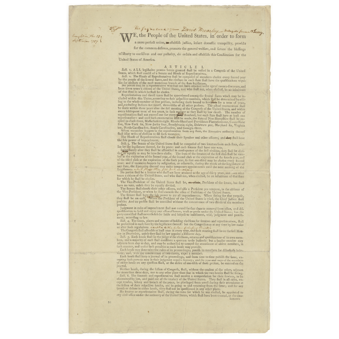 Scan of a narrow typewritten page with handwritten annotations