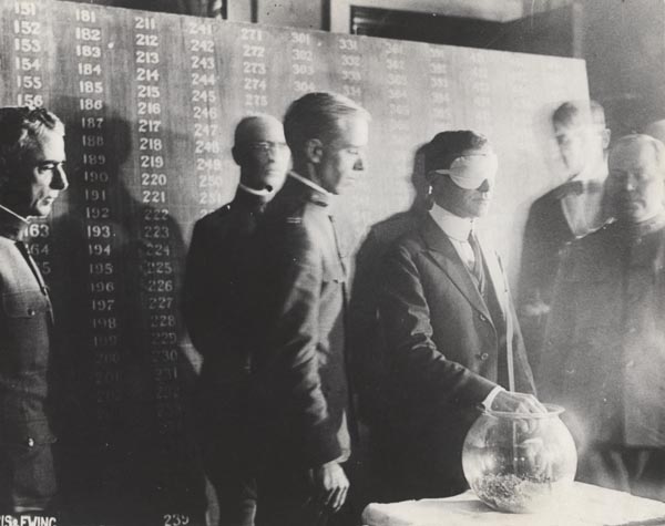 First American draftees are chosen by lottery