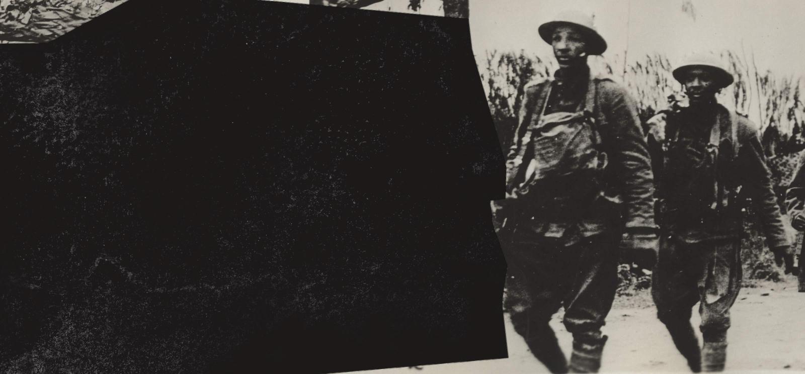 Black Citizenship in the Age of Jim Crow - background image of African American WWI Soldiers