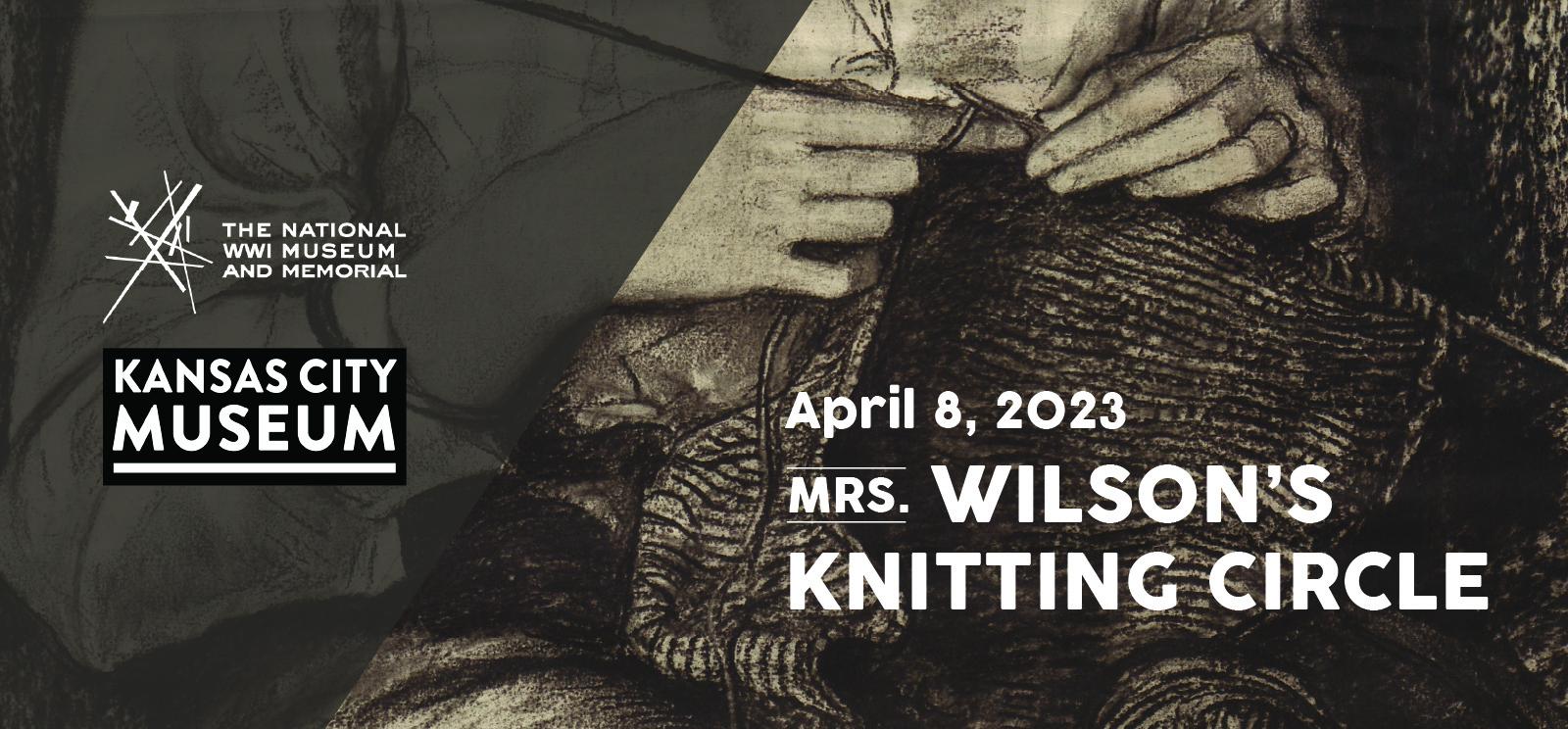 Mrs. Wilson's Knitting Circle logo with the Kansas City Museum logo