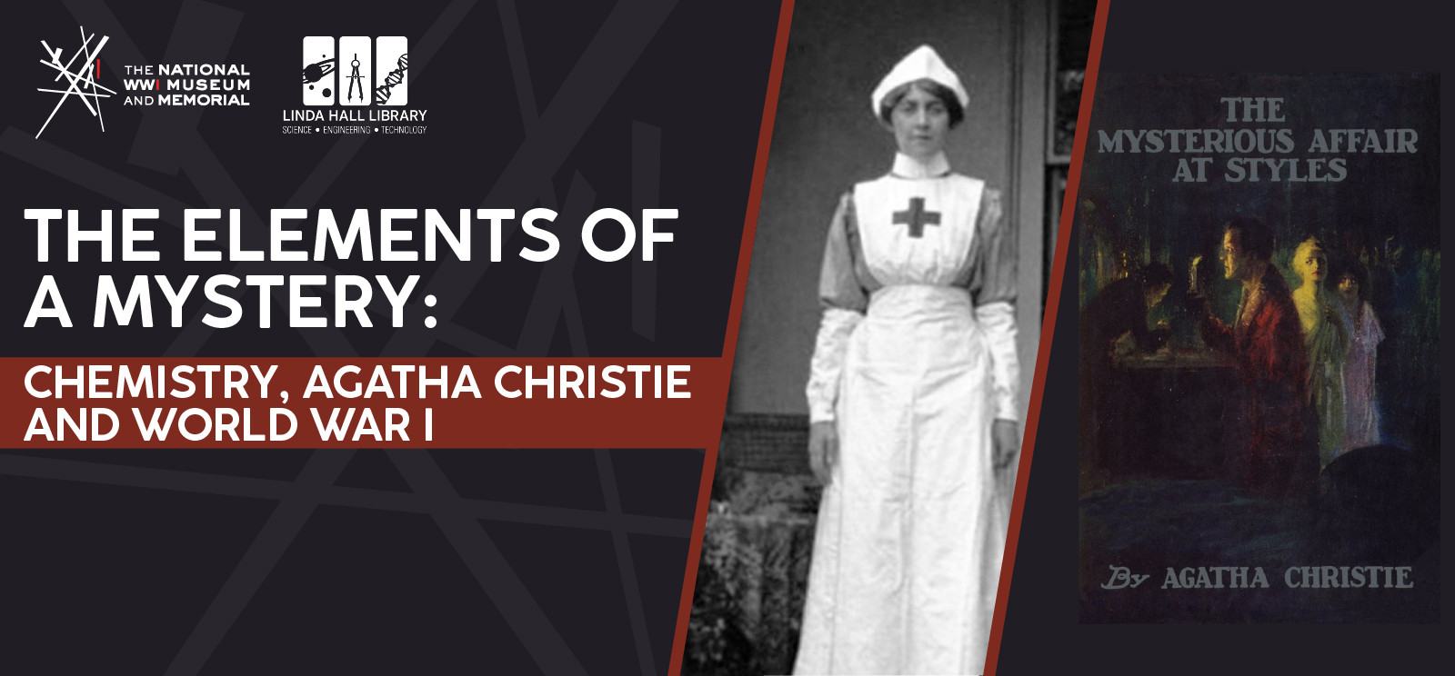 Black and white photo of a young white woman in a WWI-era nurse uniform