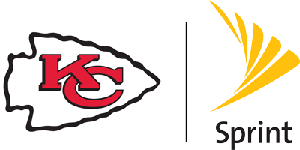 Kansas City Chiefs logo and Sprint logo