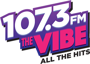شعار "107.3 FM The Vibe All the Hits"