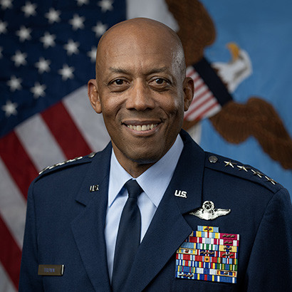 Bald Black man in military uniform